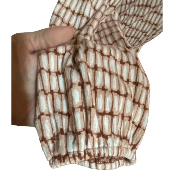 Nine West Fit & Flare Brown & Cream 3/4 Sleeve Dress Size XL - Picture 6 of 8